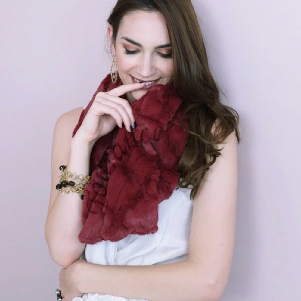 NWT *TOURANCE* Moroccan Long Scarf … *GARNET* … 🇺🇸Made in USA🇺🇸